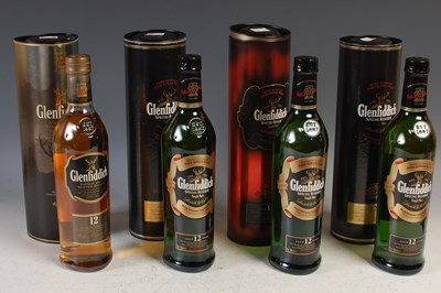 Lot 395 - Four boxed bottles of Glenfiddich Special...