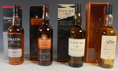Lot 410 - Four boxed bottles of whisky to include...