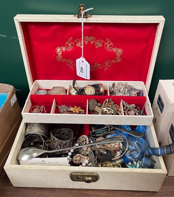 Lot 452 - A jewellery box containing a large collection...