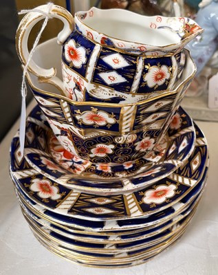 Lot 518 - A Royal Crown Derby Imari pattern part tea set.