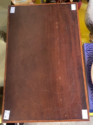 Lot 538 - A 19th century mahogany writing slope, 43cm wide.