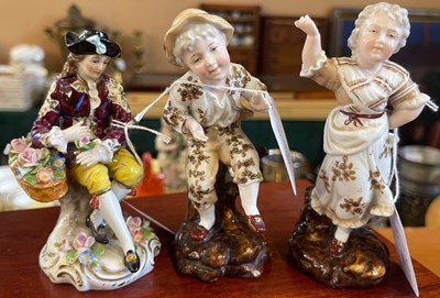 Lot 540 - A Dresden porcelain figure group modelled as a...