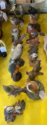 Lot 541 - A collection of fifteen bird ornaments, mainly...