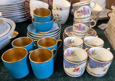 Lot 546 - A Hammersley & Co floral decorated part coffee...