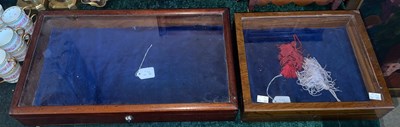 Lot 553 - Two rectangular table-top display cabinets,...
