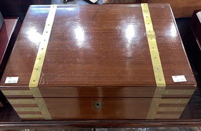 Lot 565 - A 19th century mahogany and brass bound...
