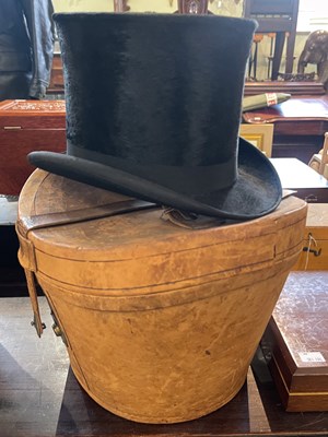 Lot 569 - A vintage top hat by Johnston & Laird,...