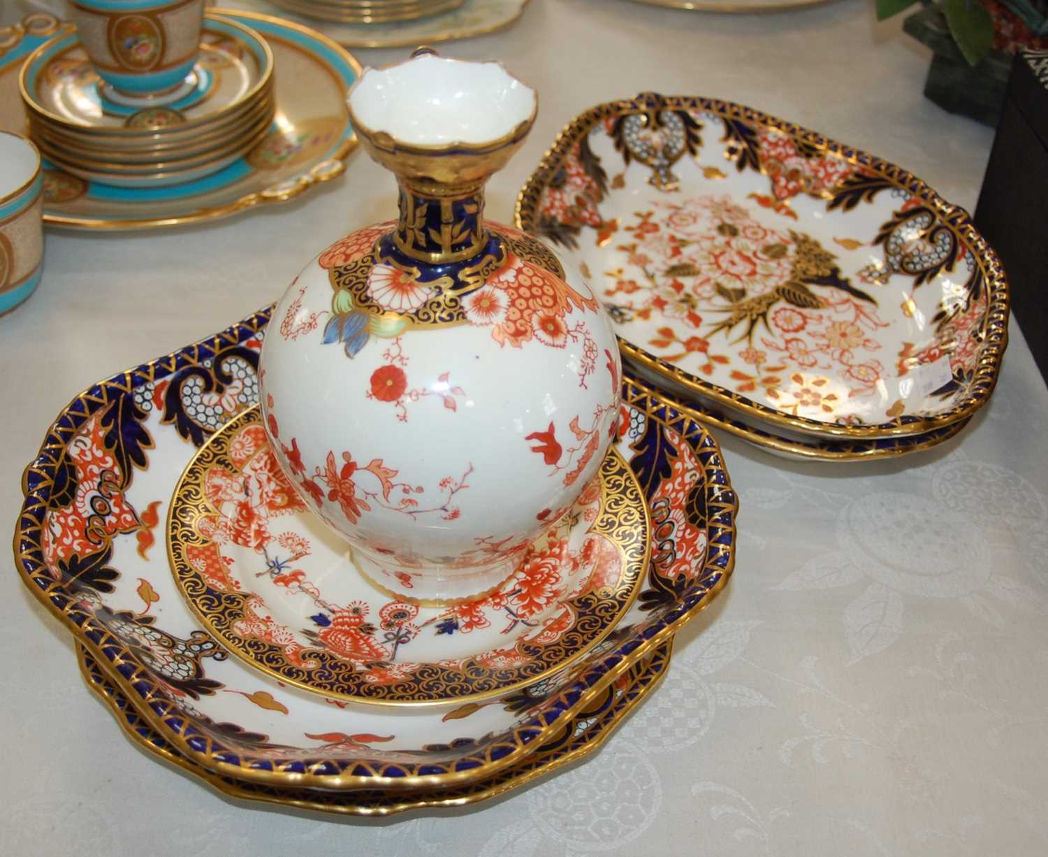 Lot 591 - A group of six Royal Crown Derby porcelain...