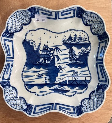 Lot 616 - An 18th century English porcelain blue and...