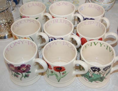 Lot 618 - Nine assorted Emma Bridgewater mugs.