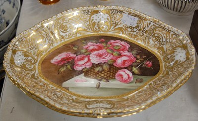 Lot 625 - A pair of 19th century Derby porcelain lozenge...
