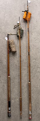 Lot 679 - Three split cane fly fishing rods, to include...