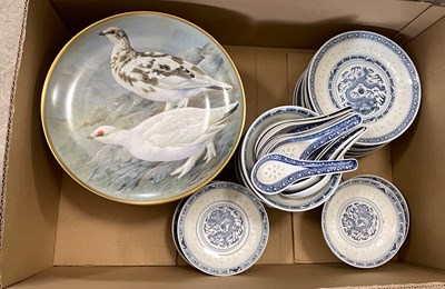 Lot 699 - A box of assorted modern Chinese blue and...