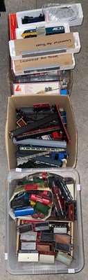 Lot 708 - Three boxes of assorted wagons; carriages;...