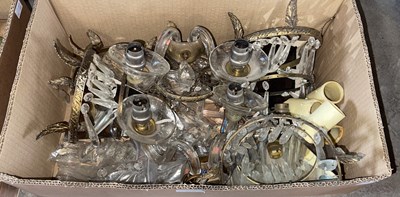 Lot 710 - A box of assorted light fittings, to include...
