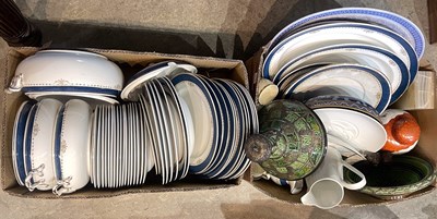 Lot 738 - Two boxes of assorted ceramics to include a...
