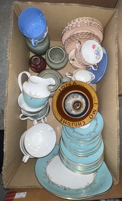 Lot 740 - A box of assorted ceramics to include Royal...