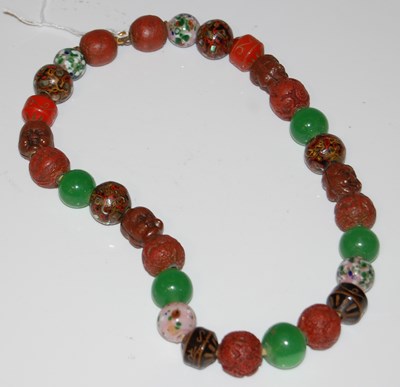 Lot 65 - A vintage Ojime bead necklace