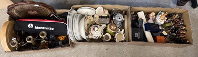 Lot 745 - Three boxes of assorted household items to...
