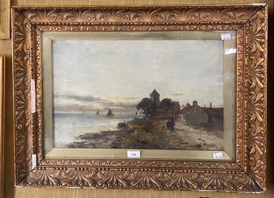 Lot 774 - Colin Hunter (1841-1904)  
Coastal scene with...