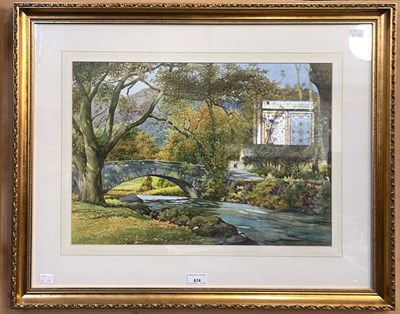 Lot 814 - Fred Morris  
Summer landscape with trees,...