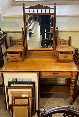 Lot 831 - A late 19th century blondewood mirror back...
