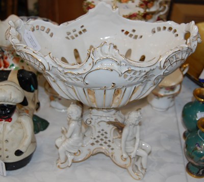 Lot 291A - A Continental porcelain table centrepiece with...