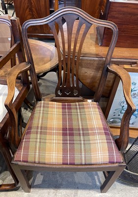 Lot 857 - A set of eight George III Hepplewhite style...