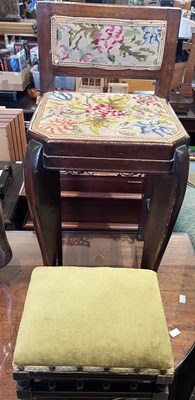 Lot 871 - A mahogany needlework upholstered childs chair,...