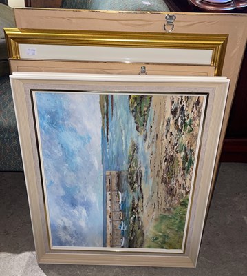 Lot 881 - A group of four decorative pictures and prints...