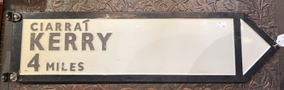 Lot 883 - A vintage street sign for 'Ciarrai / Kerry 4...