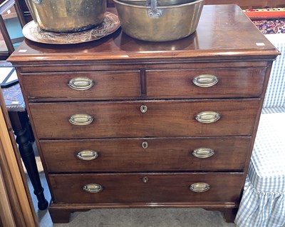 Lot 887 - A 19th century mahogany chest, fitted with two...