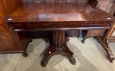 Lot 905 - A 19th century plum pudding mahogany pedestal...