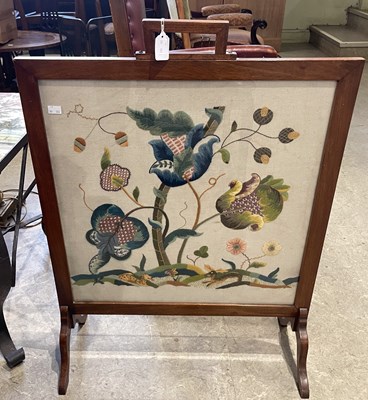 Lot 918 - An early 20th century needlework embroidered...