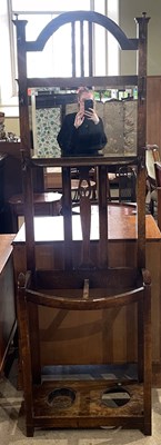 Lot 940 - A late 19th/ early 20th century oak mirror...