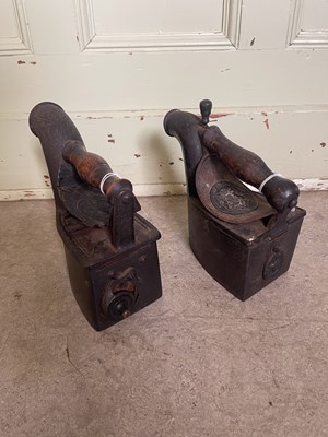 Lot 644 - An antique steam iron by Archibald Kenrick &...