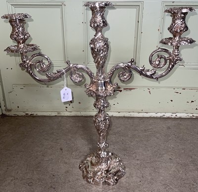 Lot 643 - A Victorian silver candelabra, Sheffield 1896,...