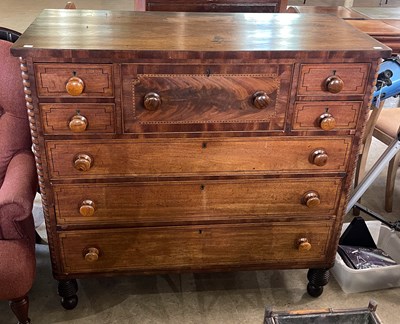 Lot 945 - A 19th century mahogany and ebony lined...