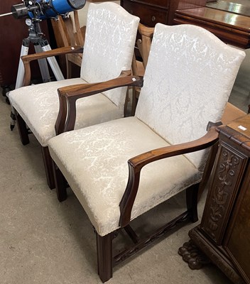Lot 947 - A pair of George III style mahogany...