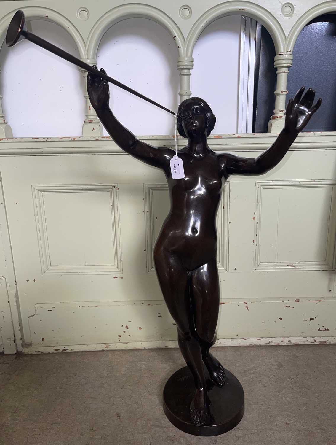 Lot 654 - Eugen Schlipf (1869-1943), Fanfare Player, a...