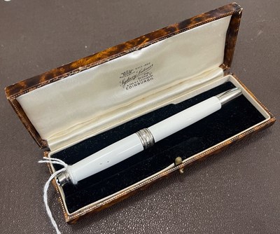 Lot 142B - Mont Blanc, a white metal and white enamel...