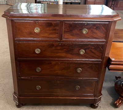 Lot 963 - A late 19th/ early 20th century mahogany chest,...