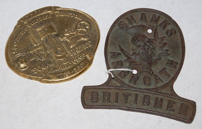 Lot 83 - Lawnmower Interest - a cast metal name plate...