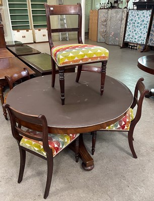 Lot 738 - A 19th century mahogany snap-top supper table,...
