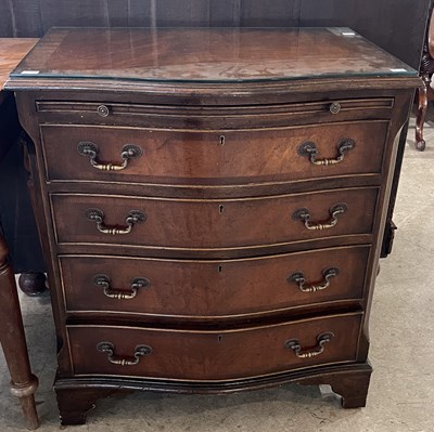 Lot 970 - A George III reproduction mahogany serpentine...