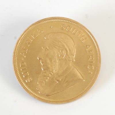 Lot 90 - A South African gold Krugerrand, dated 1974.