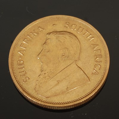 Lot 90F - A South African gold Krugerrand, dated 1974.