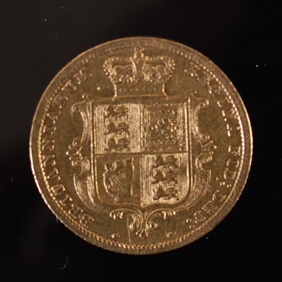 Lot 89B - A Victorian gold half-sovereign, dated 1885.