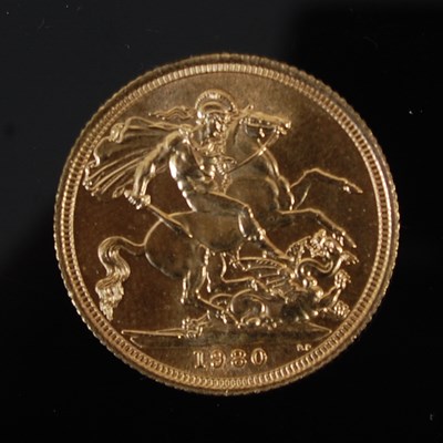 Lot 89E - An Elizabeth II gold sovereign, dated 1980.