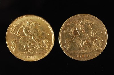 Lot 89I - A two gold half-sovereigns, one Edward VII...